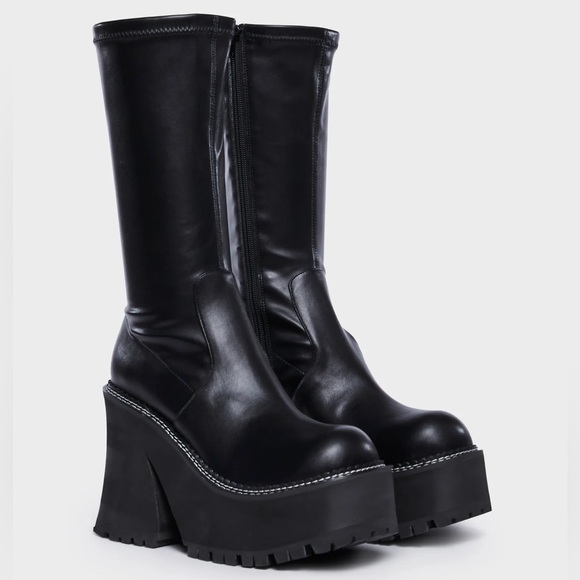 Dolls Kill Shoes - DELIA’S BY DOLLSKILL - ANIMAL BEHAVIOR STRETCH BOOTS